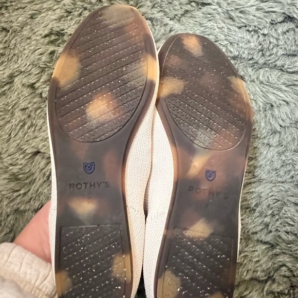 Rothys The Square Mary Jane Size 6 White Cream - Picture 3 of 6